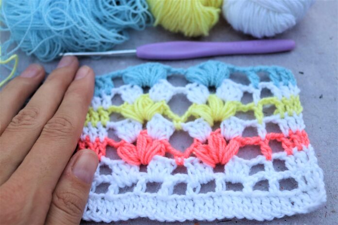 Crochet EASY Baby Blanket 3 Color Blanket Pattern/ how to crochet easy baby blanket pattern