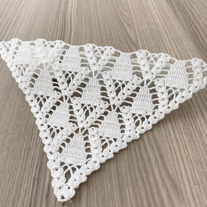 Crochet Triangle Lacy Women Shawl Pattern FREE