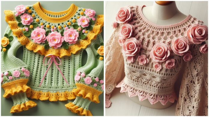 Amazing Crochet Blouse Tops Free Ideas